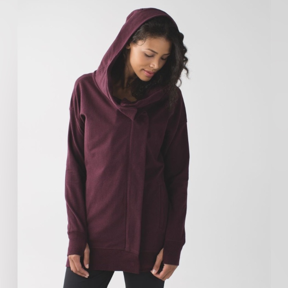 LULULEMON Wrap Up Jacket Women's 10 Heather Bordeaux Athleisure Outdoors Gym